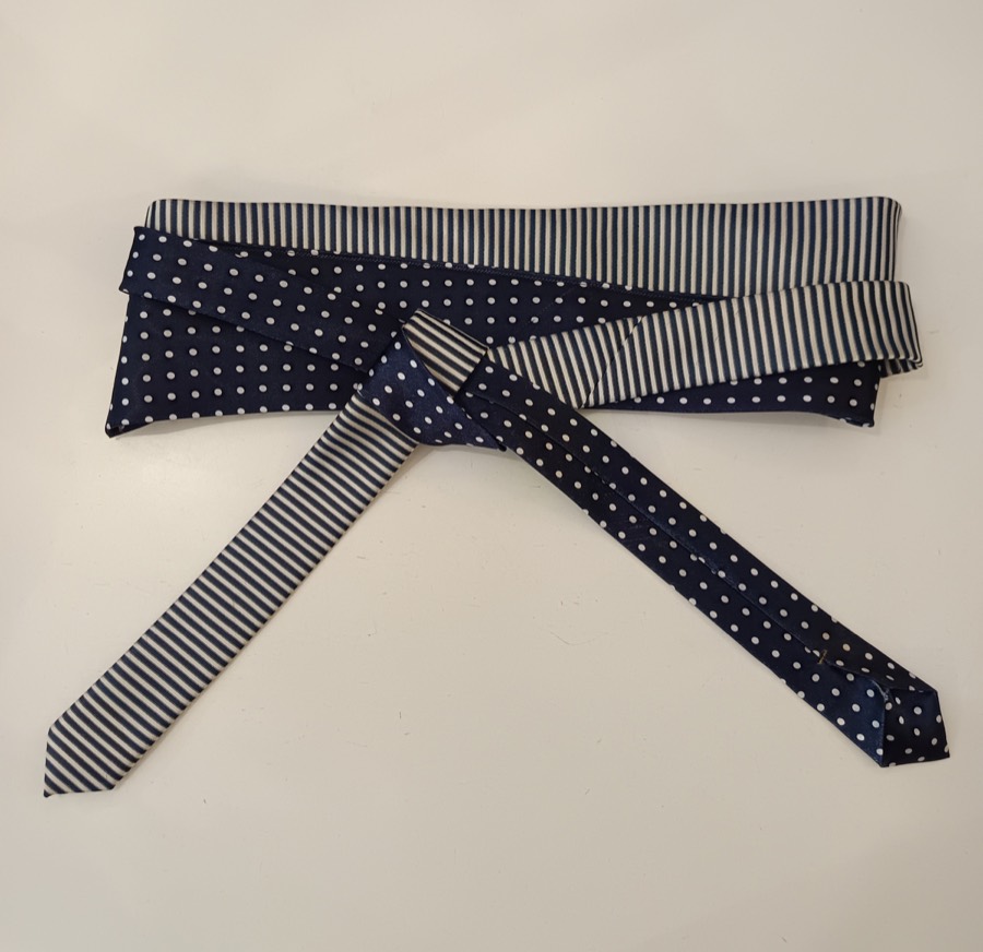 Polka dot and striped belt from the MAdAME KI accessories collection